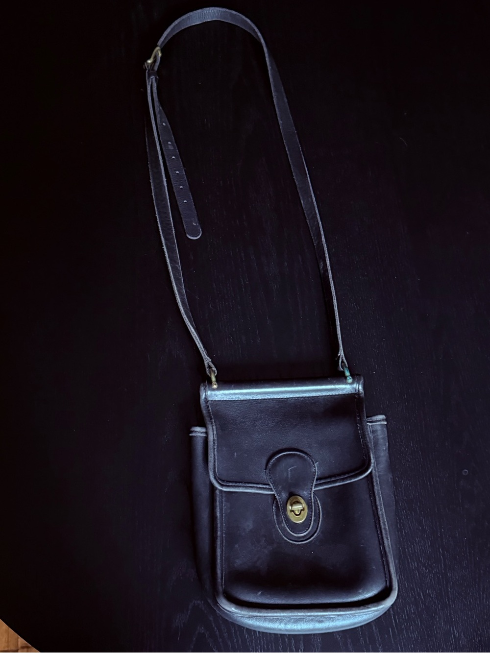 Vintage Coach Black Leather Murphy Bag